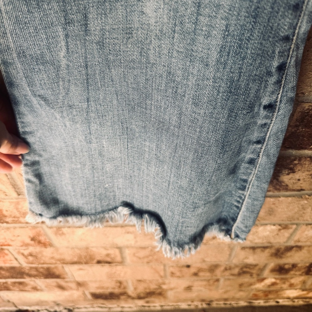 Raw hem Flare Jeans in Classic Blue - Picture 2 of 9